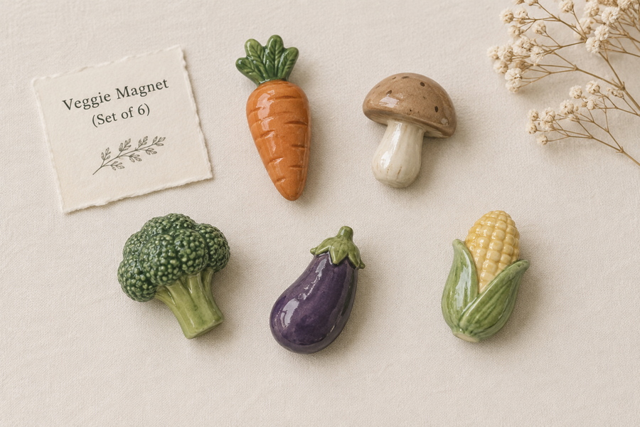 Veggie Fridge Magnets (Set of 6)