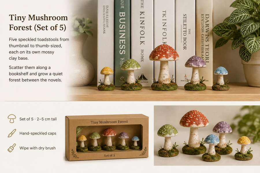Tiny Mushroom Forest (Set of 5)