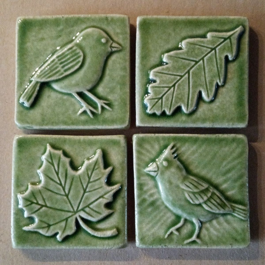 Leaf Wall Tiles (Set of 3)