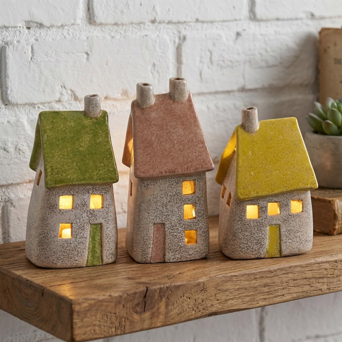 Tealight House Village (Set of 3)