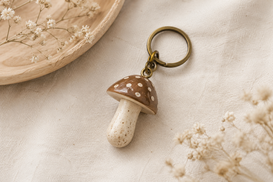 Mushroom Keychain