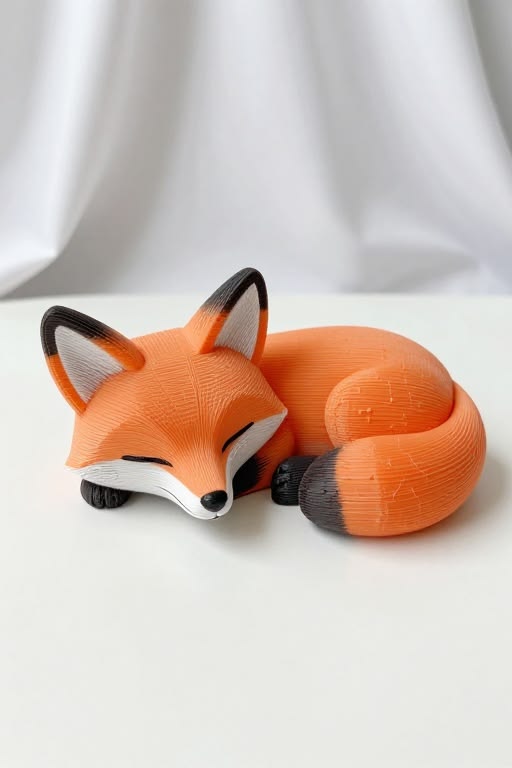 Sleeping Fox Figurine